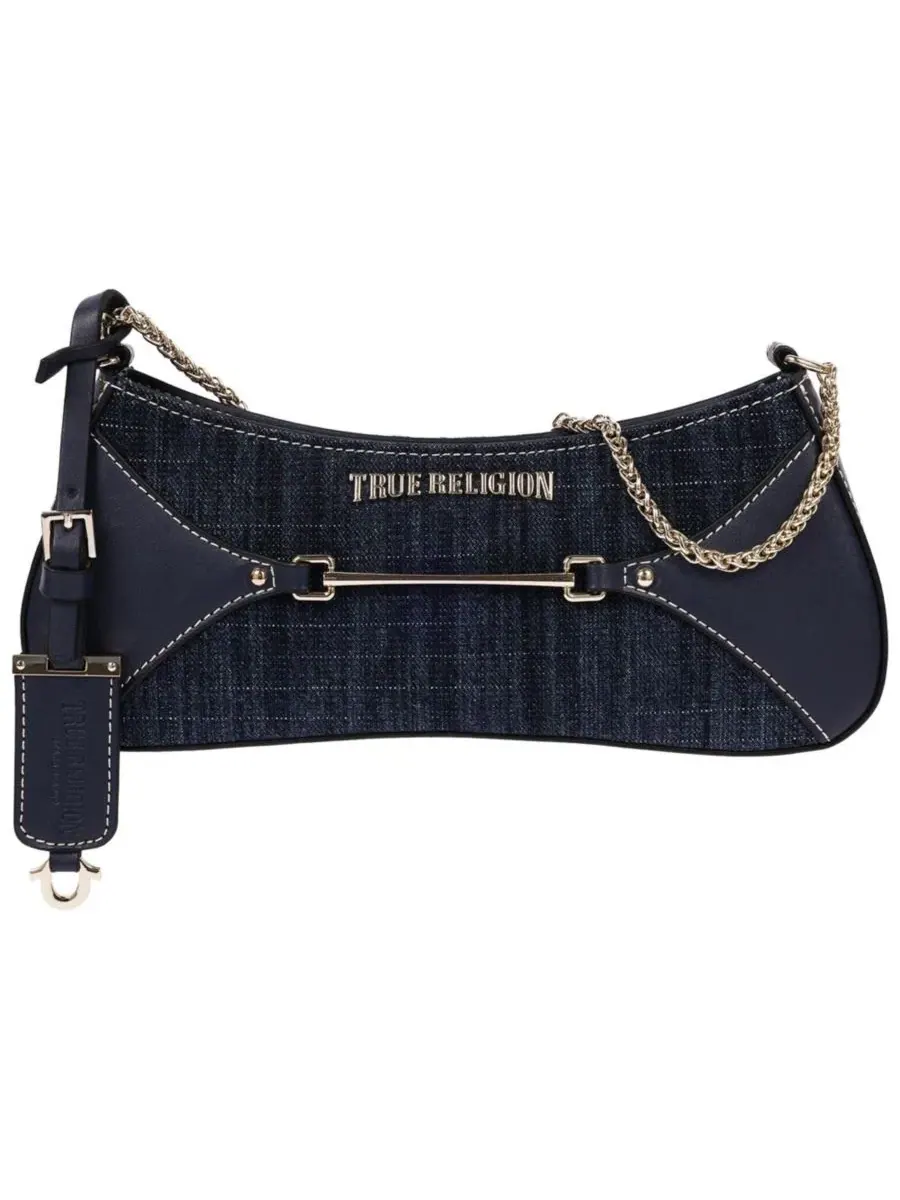 Дамская сумка через плечо с zip-застежкой True Religion Zip Top Denim Shoulder Bag
