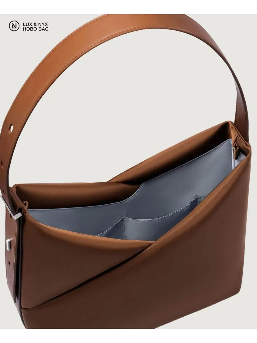 Сумка-шопер Origami Convertible Hobo Bag Lux & Nyx — изображение 6 из 11, сепия