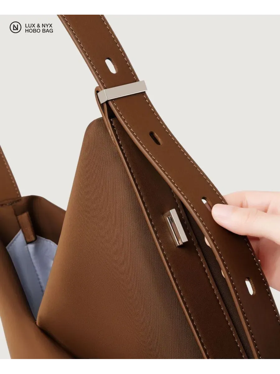 Сумка-шопер Origami Convertible Hobo Bag Lux & Nyx — изображение 7 из 11, сепия