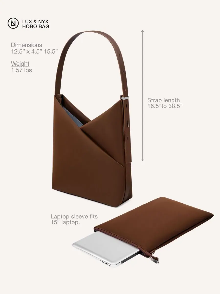 Сумка-шопер Origami Convertible Hobo Bag Lux & Nyx — изображение 8 из 11, сепия