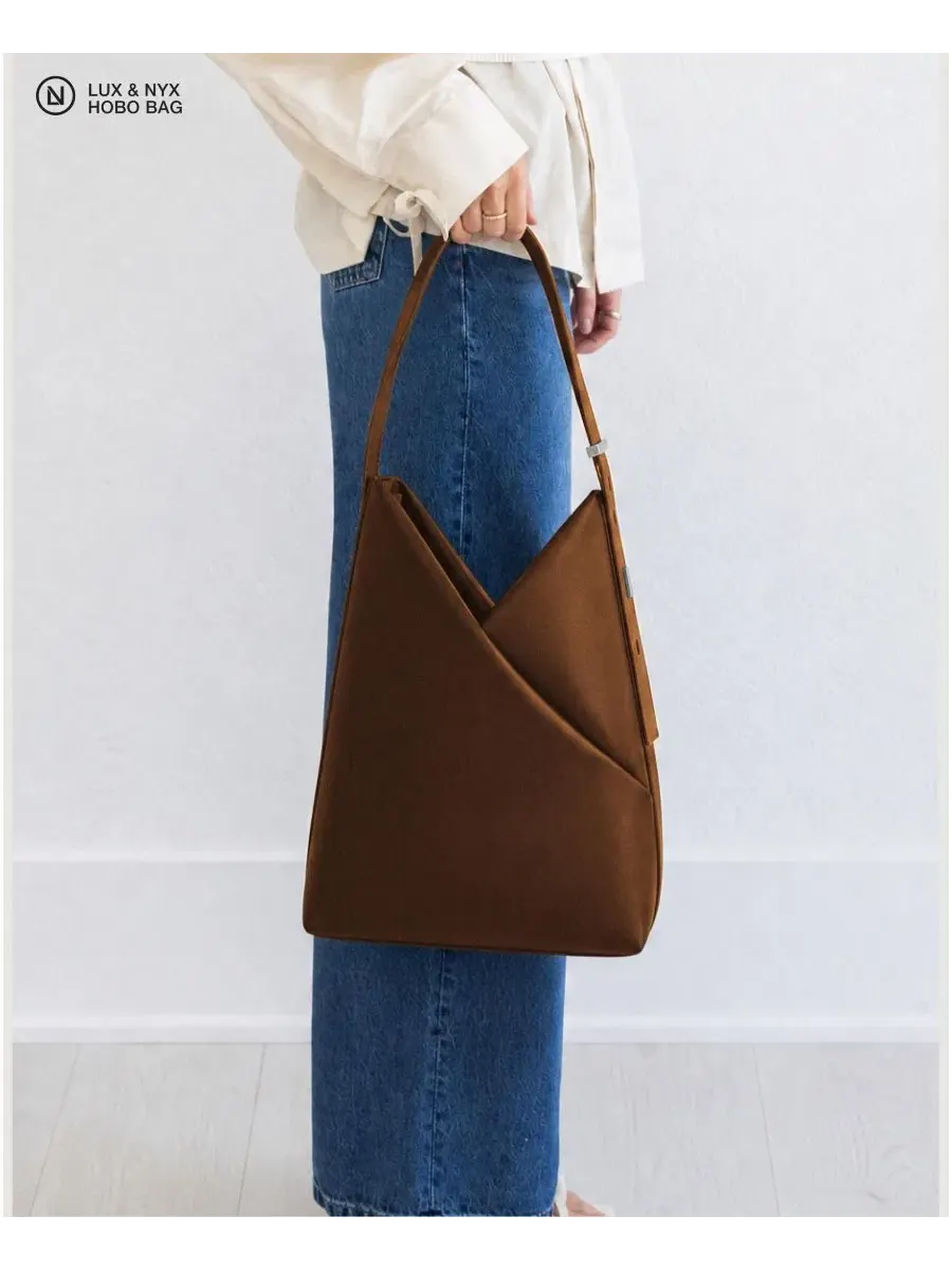 Сумка-шопер Origami Convertible Hobo Bag Lux & Nyx — изображение 9 из 11, сепия