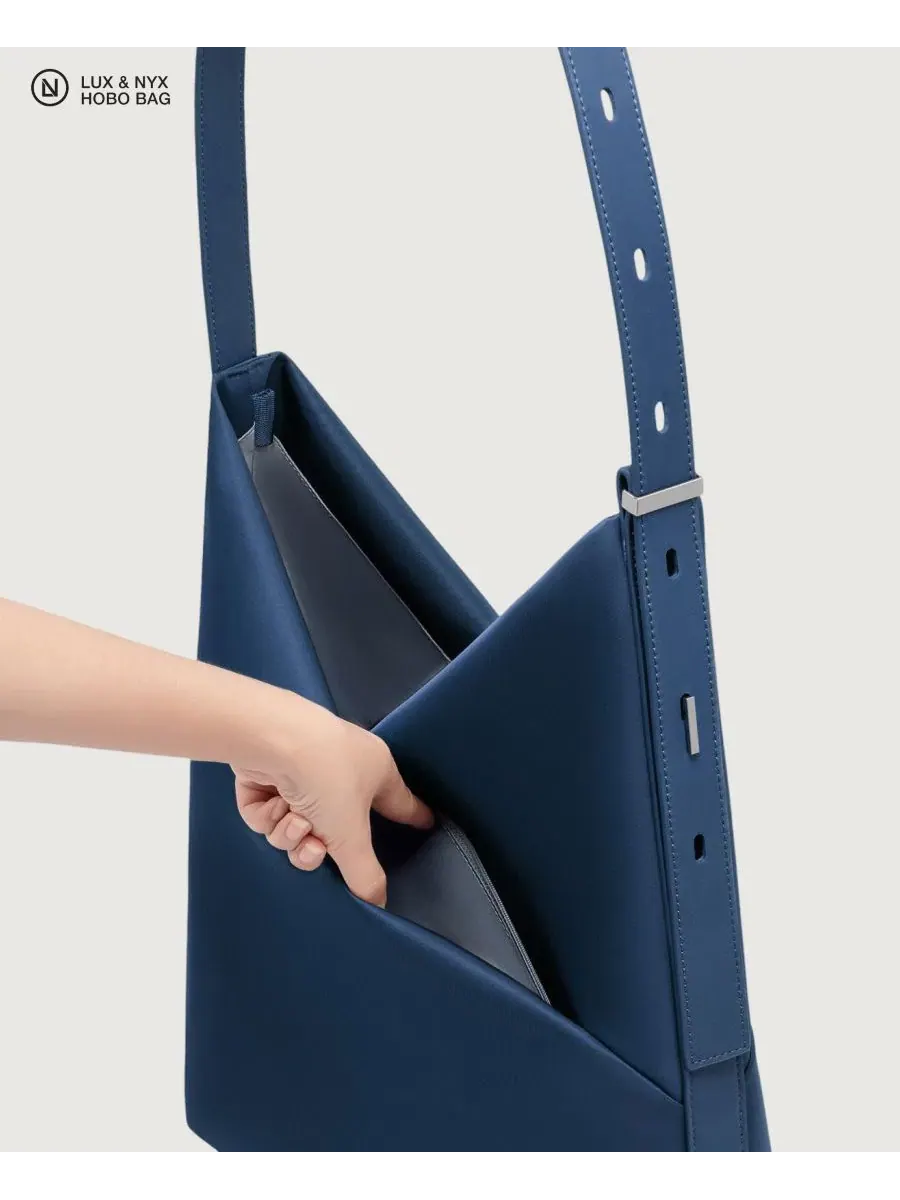 Сумка-шопер Origami Convertible с отстегивающимся рукавом для ноутбука 15 дюймов Lux & Nyx — изображение 5 из 11, темно-синий