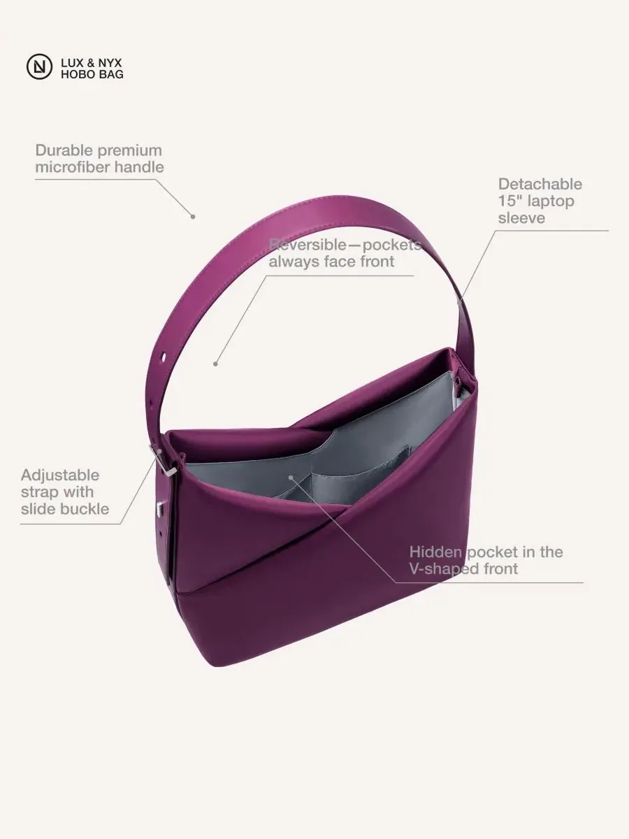 Сумка-хобо трансформируемая Origami Convertible Hobo Bag Lux & Nyx — изображение 2 из 10, красный