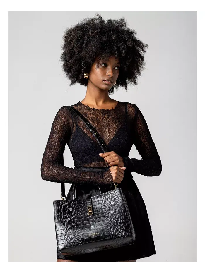 Сумка Lola Croco 12" Teddy Blake — изображение 5 из 7, черный