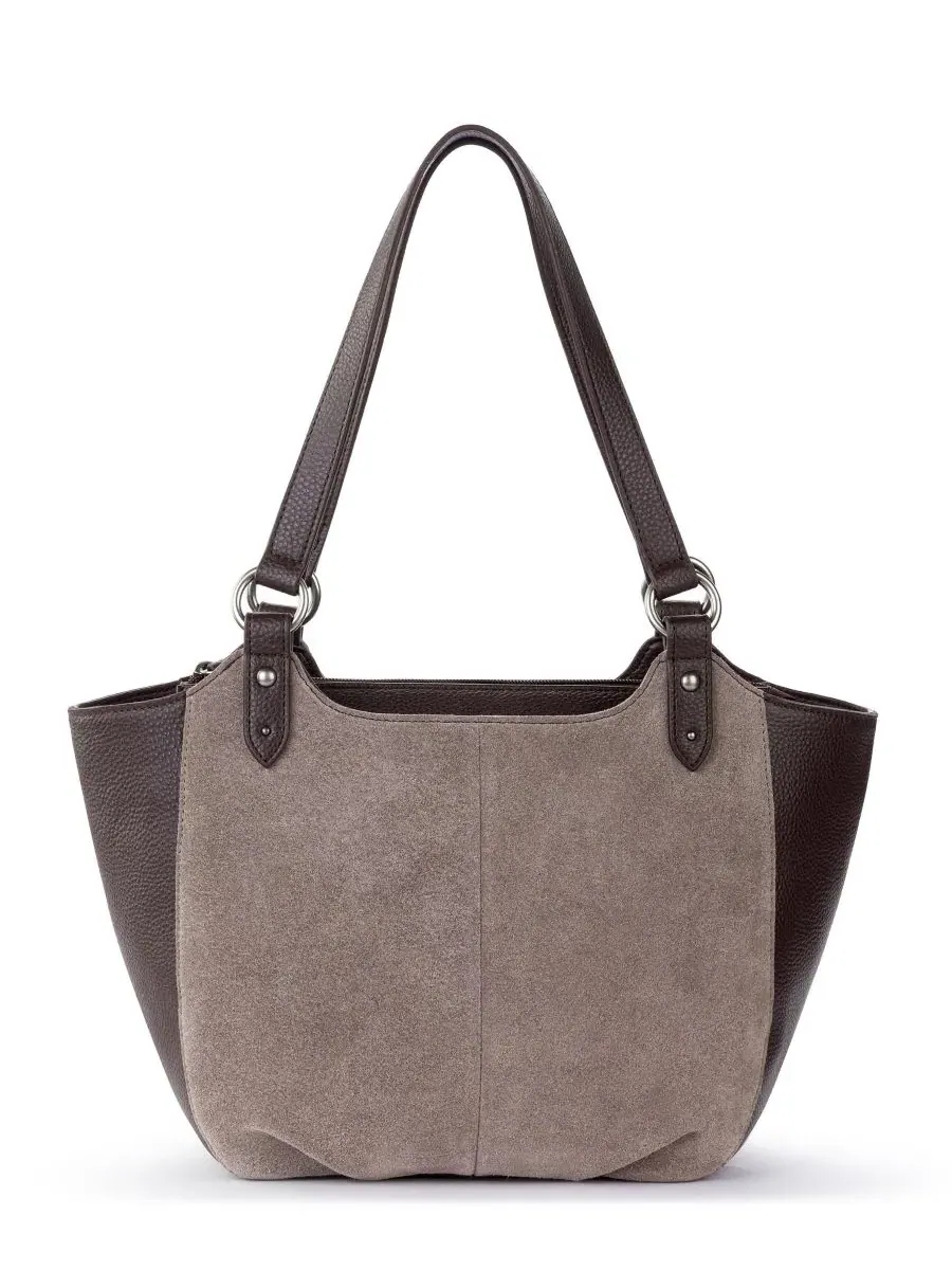 Сумка-шопер с ручной стежкой, модель Bolinas Leather Extra-Large Satchel The Sak — изображение 1 из 4, гриб