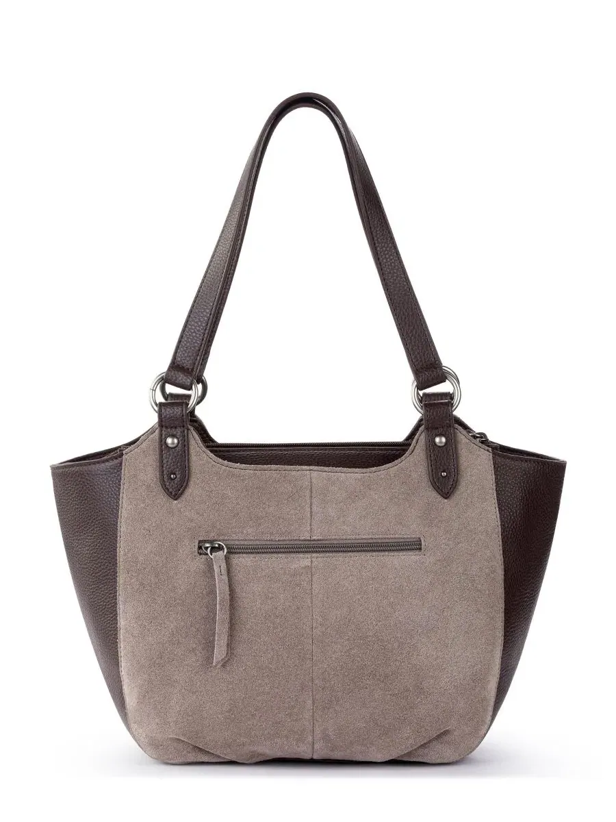 Сумка-шопер с ручной стежкой, модель Bolinas Leather Extra-Large Satchel The Sak — изображение 2 из 4, гриб