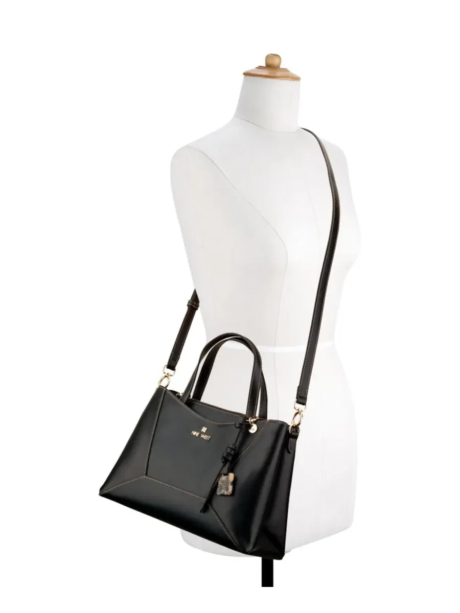 Сумка-кроссбоди Zoey Medium Satchel Bag Nine West — изображение 2 из 5, черный
