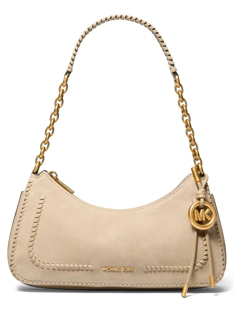 Сумка женская клатч 100% кожа Michael Kors Nolita Medium Chain Pouchette — изображение 1 из 4, бежевый