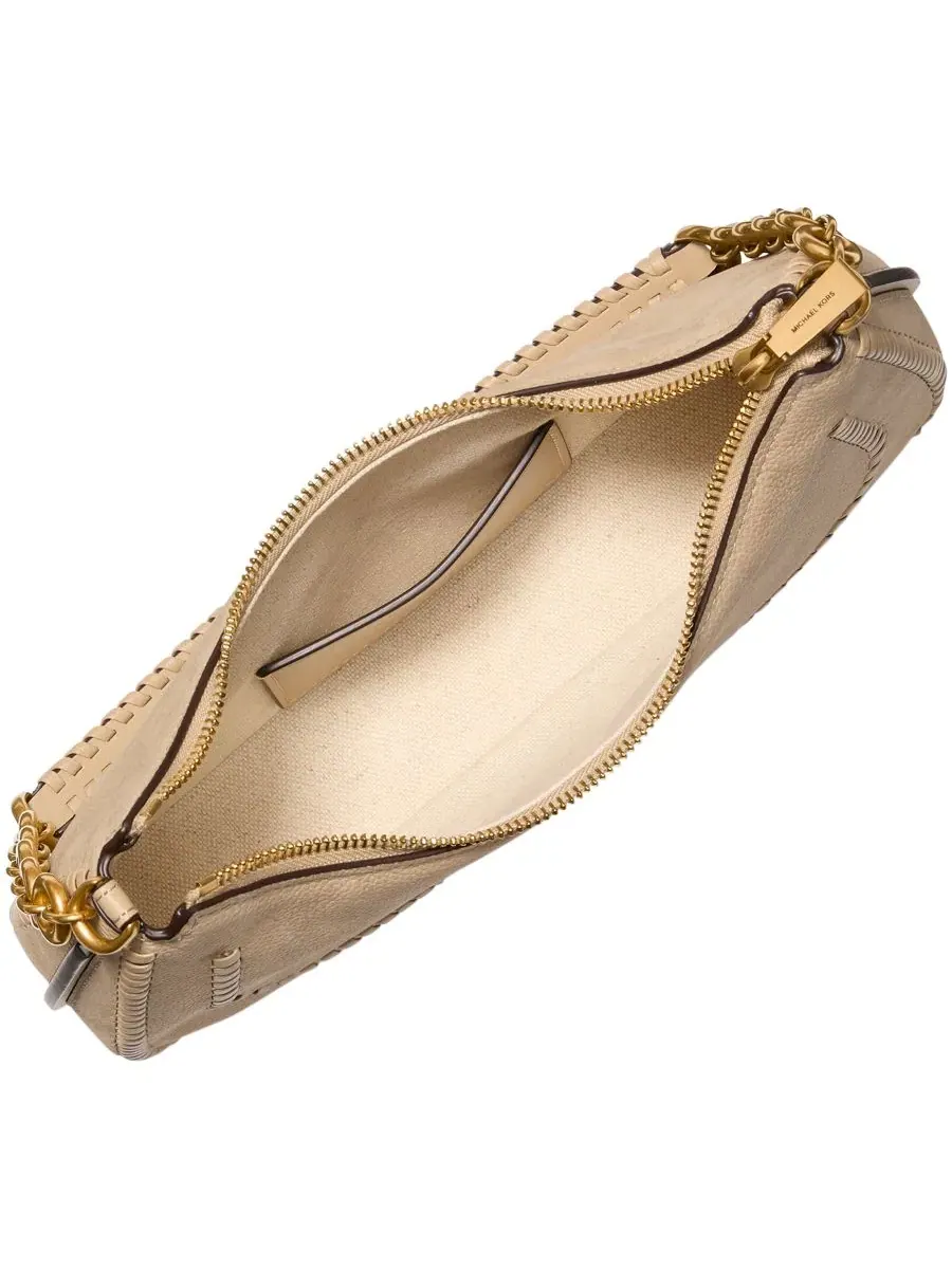 Сумка женская клатч 100% кожа Michael Kors Nolita Medium Chain Pouchette — изображение 2 из 4, бежевый