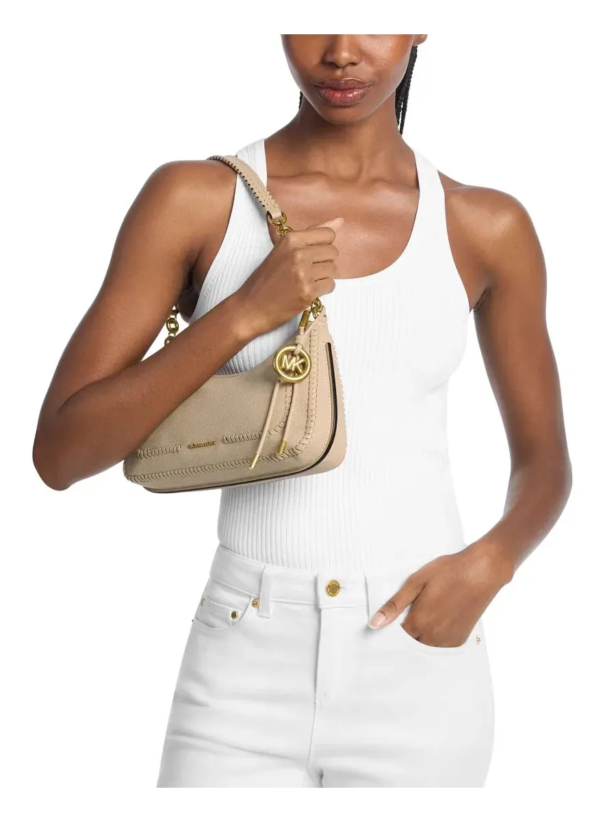 Сумка женская клатч 100% кожа Michael Kors Nolita Medium Chain Pouchette — изображение 4 из 4, бежевый
