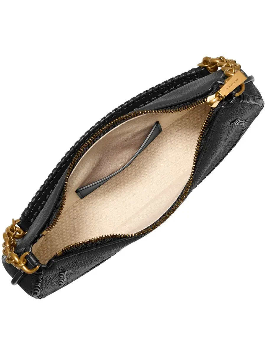Сумка женская средняя кросс-боди 100% натуральная кожа Michael Kors Nolita Chain Pouchette — изображение 2 из 3, черный