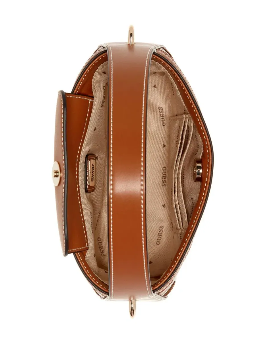 Компактная сумка-хобо с узором Frankie GUESS — изображение 4 из 4, карамель