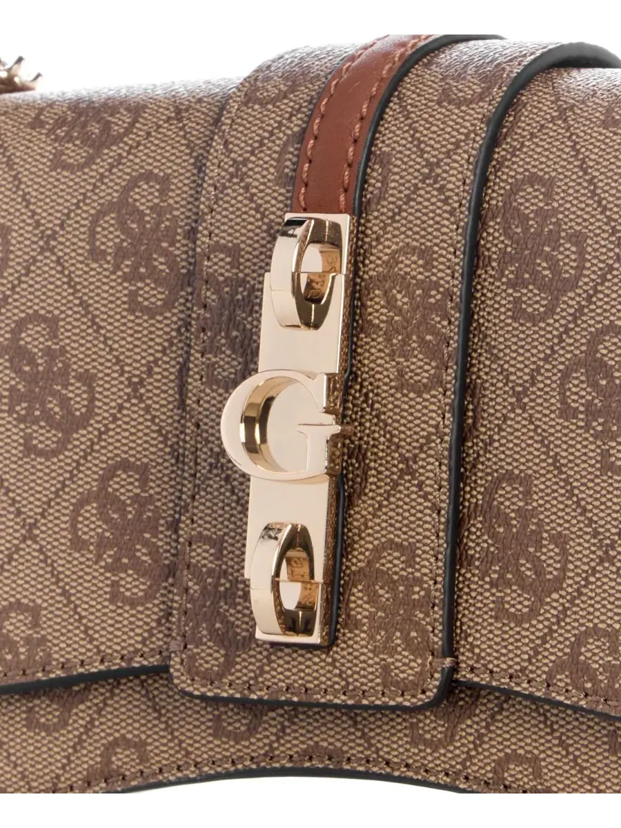 Сумка через плечо с клапаном Yvonne Logo Small Top Handle Flap Crossbody GUESS — 3