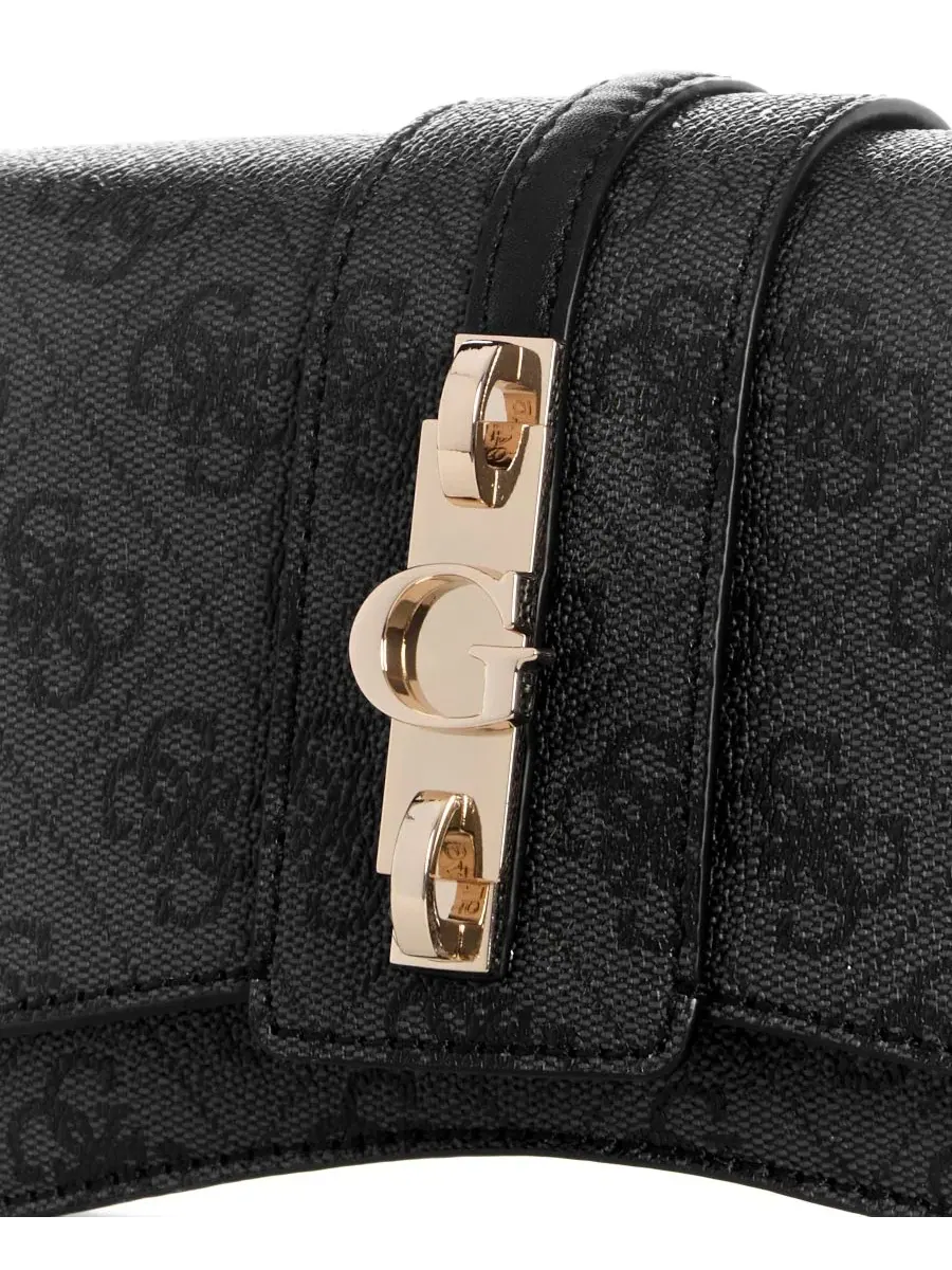 Сумка через плечо с клапаном, топ-хендл, с логотипом, Yvonne Logo GUESS — 3