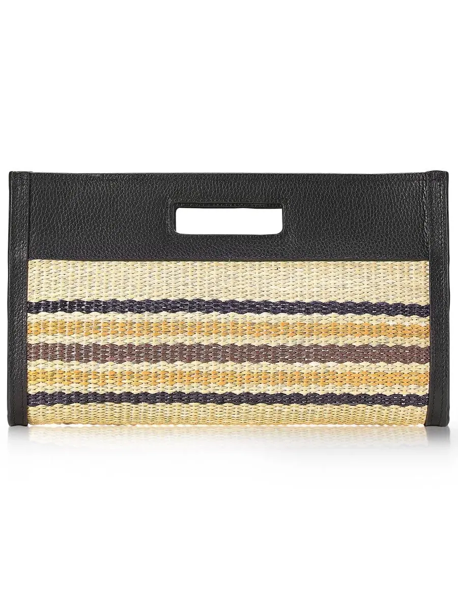Клатч из рафии Remy Raffia Medium Clutch Handbag GiGi New York — мульти