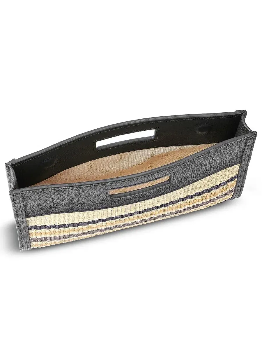 Клатч из рафии Remy Raffia Medium Clutch Handbag GiGi New York — изображение 2 из 3, натуральный мульти