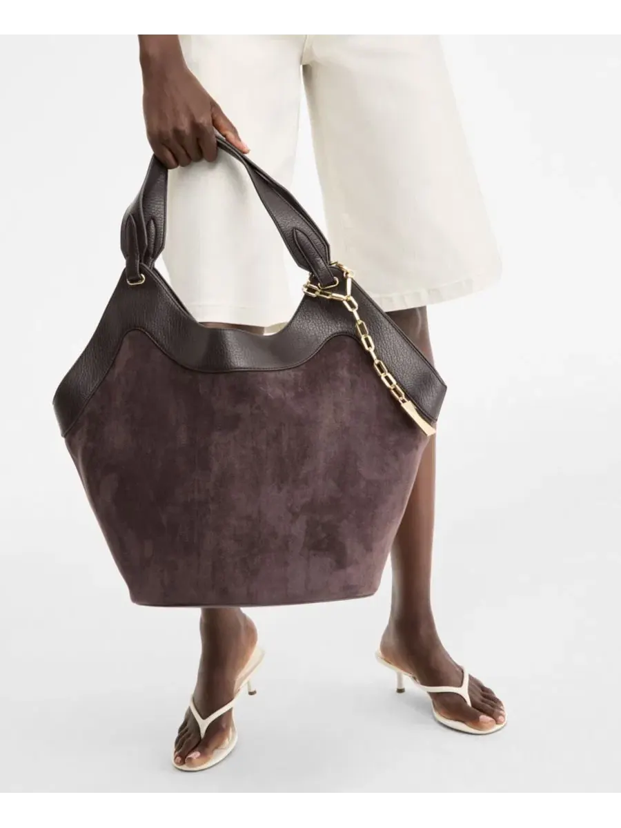 Сумка-шопер Gihsell Suede I.N.C. International Concepts — изображение 2 из 7, сливовый