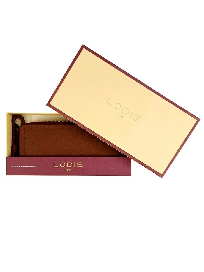 Женский кошелек Isabella Accordian на молнии LODIS — изображение 5 из 5, орех