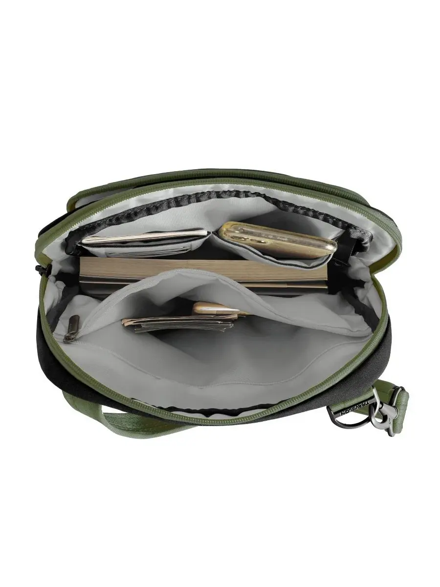Противокражная сумка The Voyages Slim Crossbody Travelon — изображение 4 из 12, черный