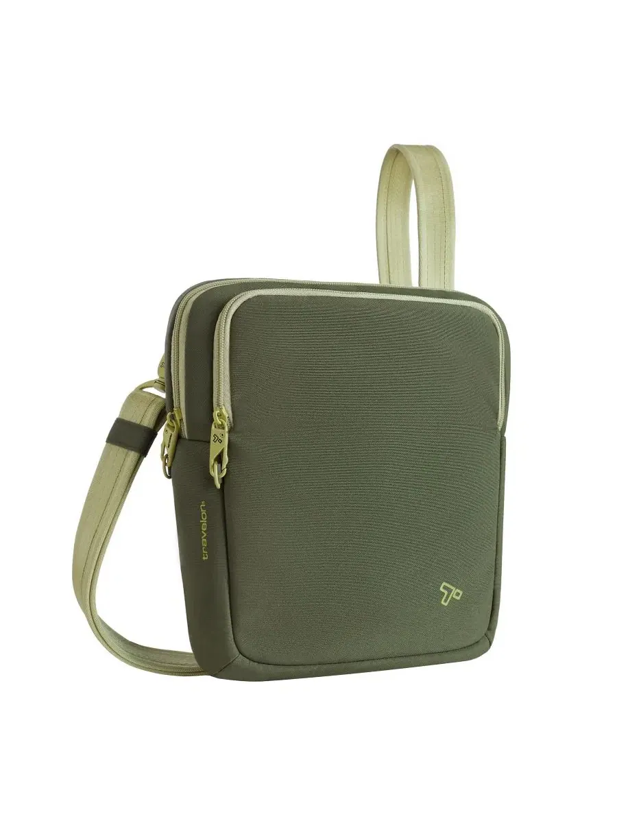 Противокражная сумка The Voyages Slim Crossbody Travelon — изображение 2 из 12, оливковый