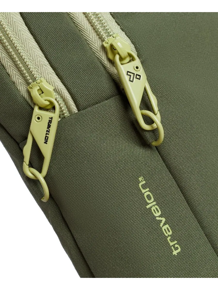 Противокражная сумка The Voyages Slim Crossbody Travelon — изображение 3 из 12, оливковый