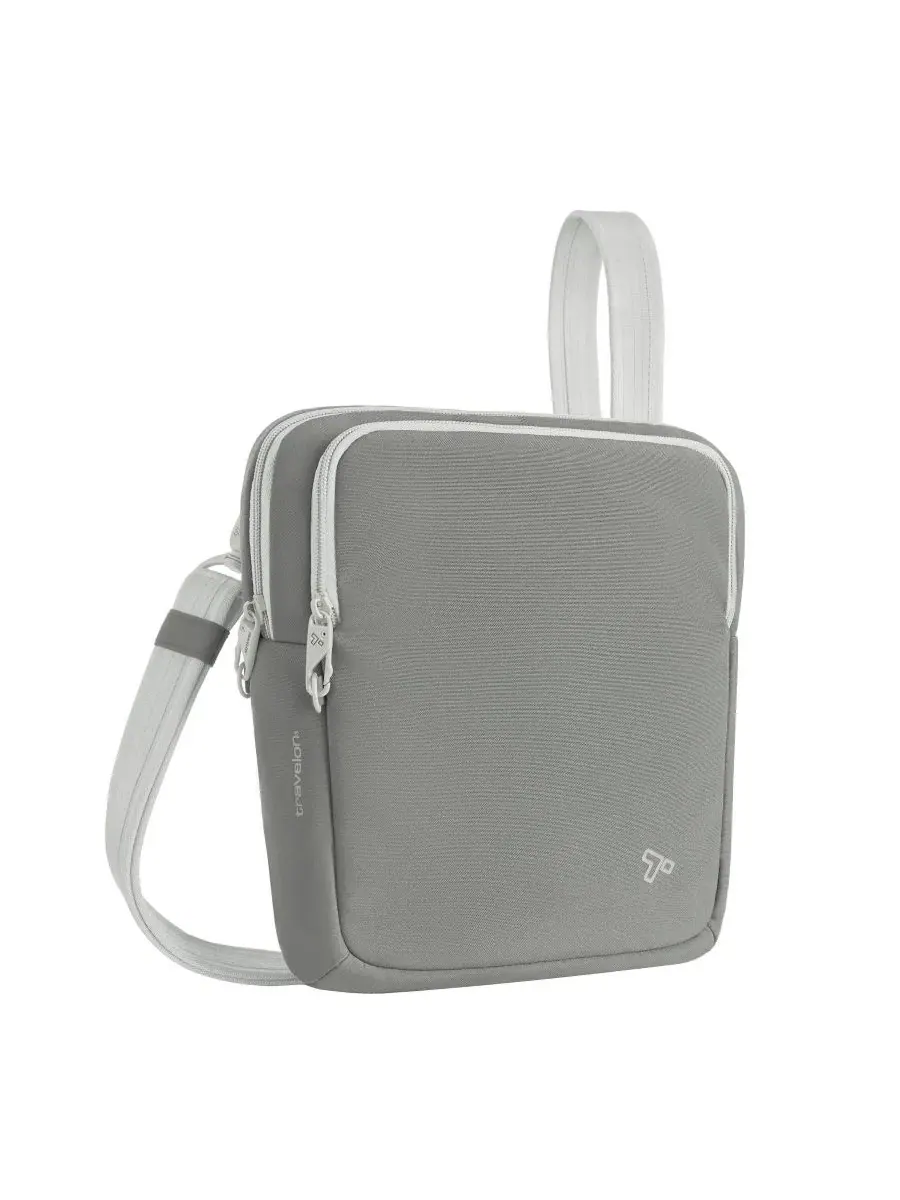 Противокражная сумка The Voyages Slim Crossbody Travelon, гранатовый — изображение 2 из 12, серый