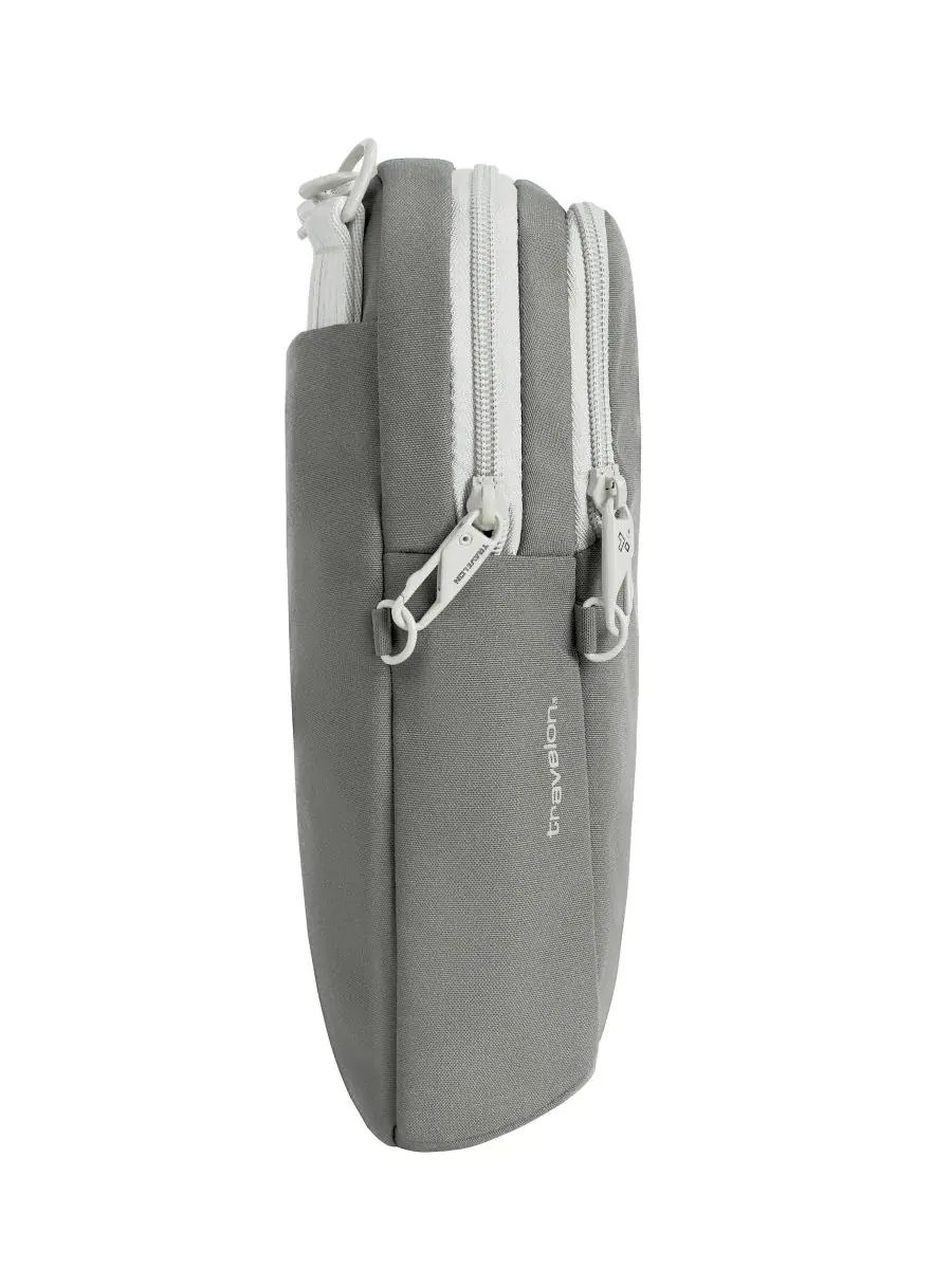 Противокражная сумка The Voyages Slim Crossbody Travelon, гранатовый — изображение 8 из 12, серый