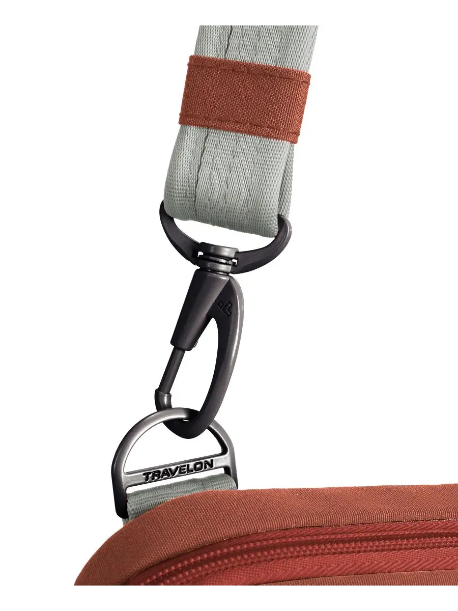 Противокражная сумка The Voyages Slim Crossbody Travelon, терракотовый — изображение 12 из 12