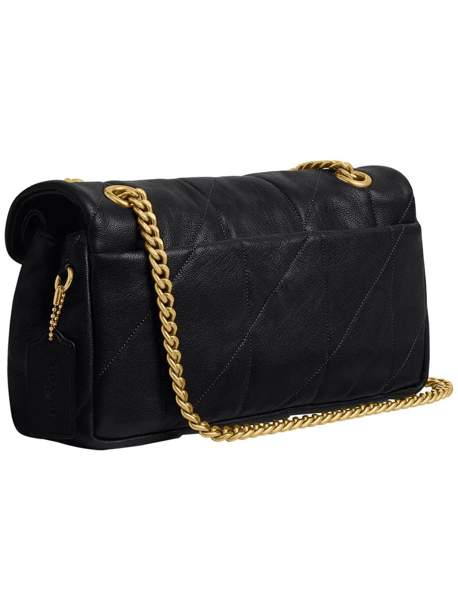 Сумка через плечо COACH Slouch Tabby Medium из стеганой кожи — изображение 6 из 10, черный