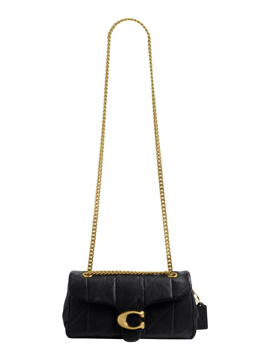 Сумка через плечо COACH Slouch Tabby Medium из стеганой кожи — изображение 9 из 10, черный