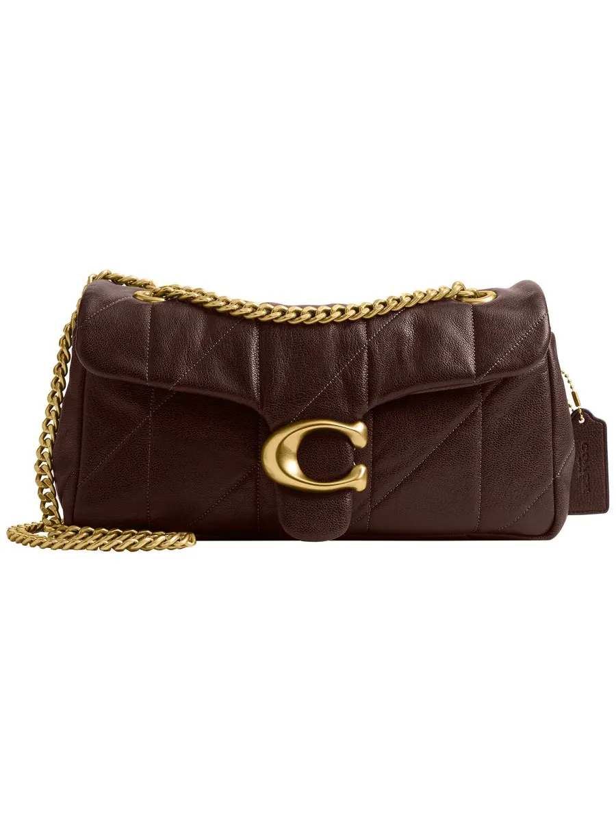 Сумка через плечо COACH Tabby Medium из стеганой кожи — изображение 1 из 10, коричневый