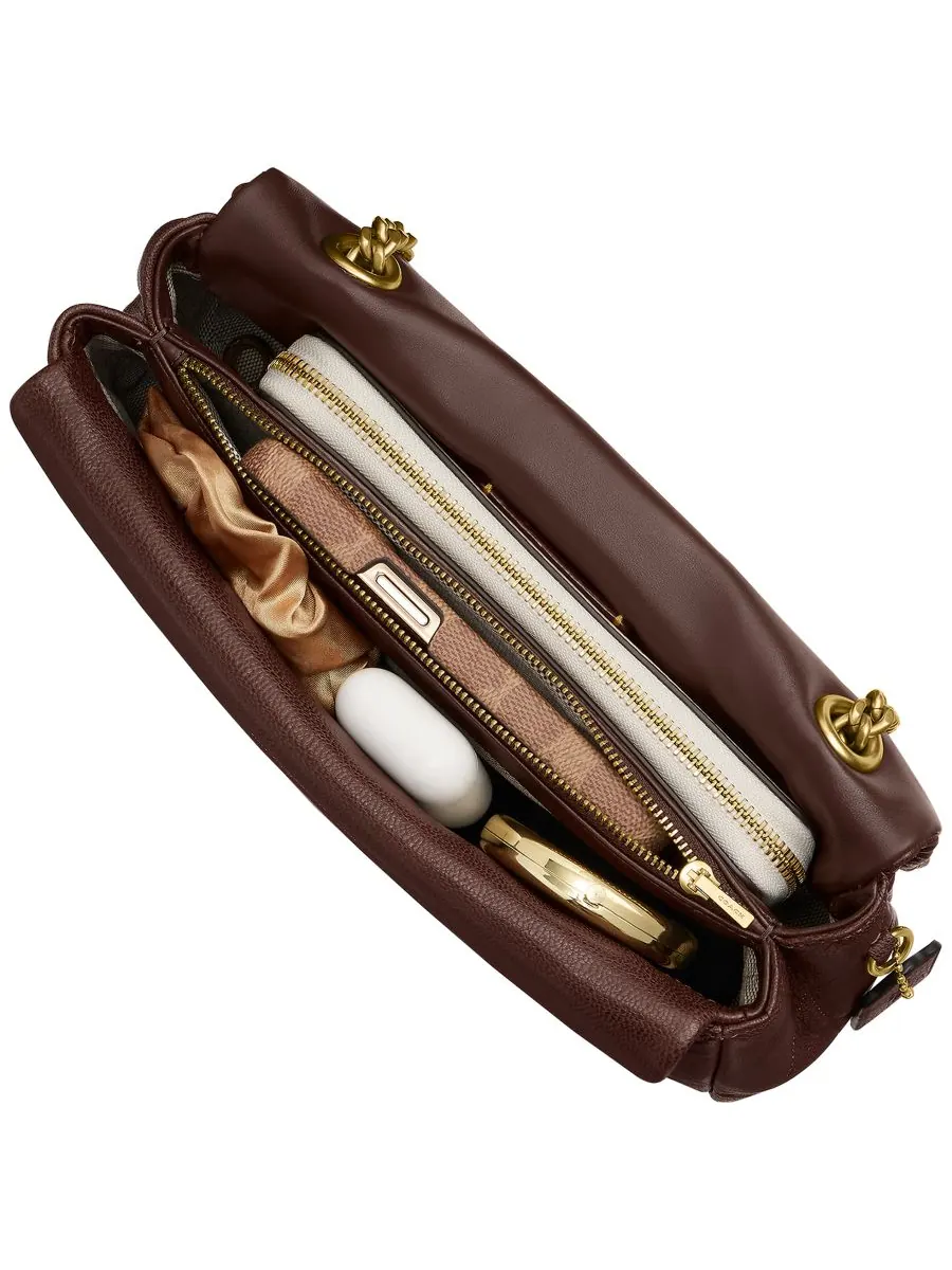 Сумка через плечо COACH Tabby Medium из стеганой кожи — изображение 8 из 10, коричневый
