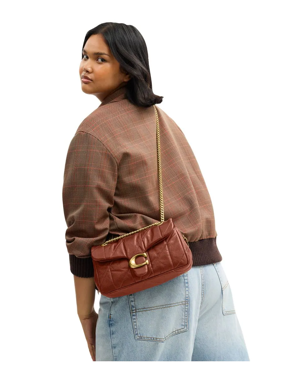 Сумка через плечо COACH Slouch Tabby Medium из стеганой кожи — изображение 4 из 10, коричневый