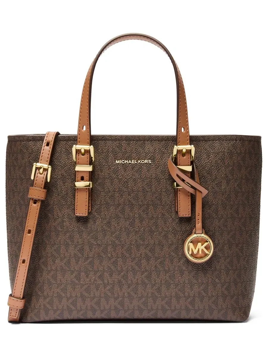 Сумка женская шоппер Michael Kors Quinn Small East West Tote, коричневый/ореховый — изображение 1 из 3