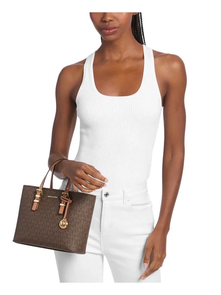Сумка женская шоппер Michael Kors Quinn Small East West Tote, коричневый/ореховый — изображение 2 из 3