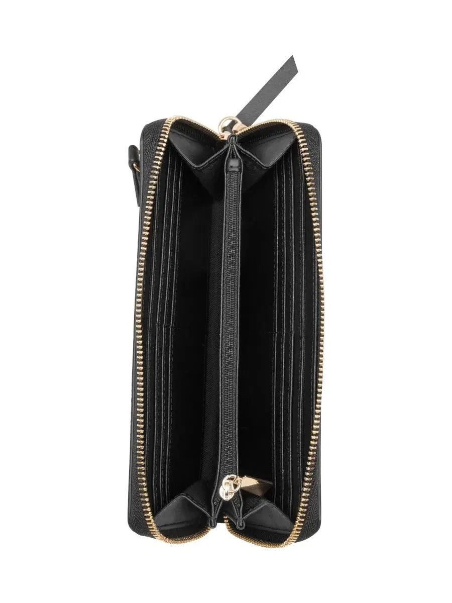 Косметичка-органайзер с ремешком на запястье Luela Zip Around Wristlet Nine West — изображение 4 из 4, коричневый/черный