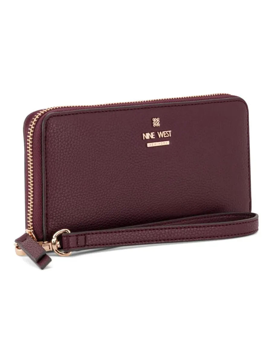 Кошелек-клатч с запястьем Luela Zip Around Nine West — изображение 3 из 4, черничный