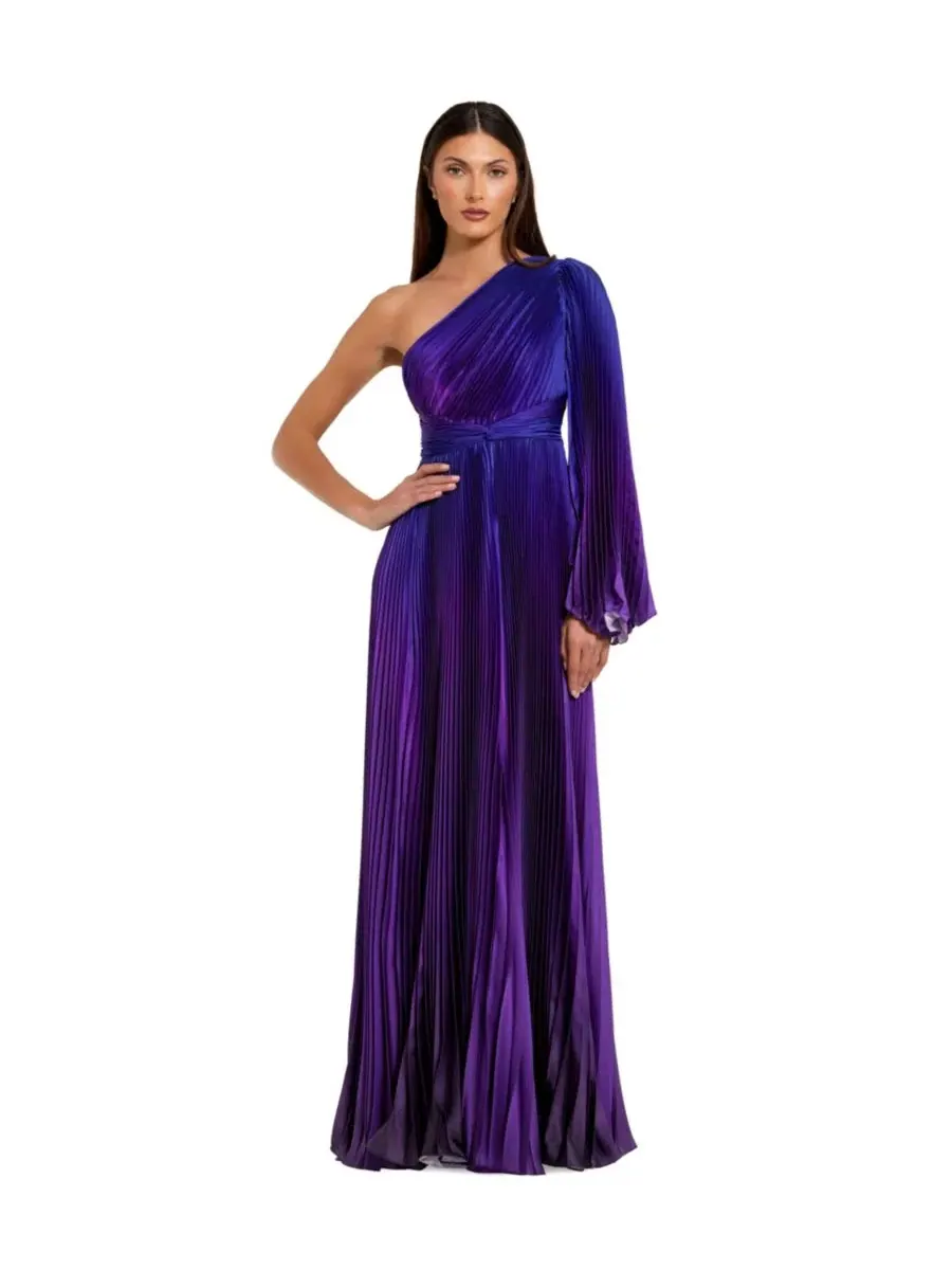 Вечернее платье с одним рукавом Violet Ombre Mac Duggal