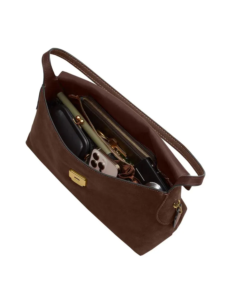 Сумка через плечо Chelsea Large Suede COACH — изображение 4 из 7, коричневый