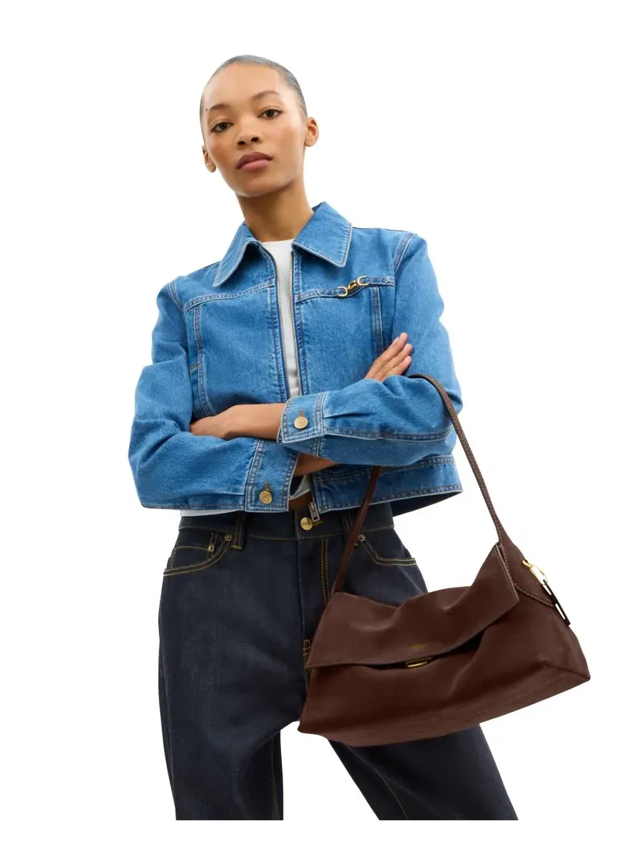 Сумка через плечо Chelsea Large Suede COACH — изображение 7 из 7, коричневый