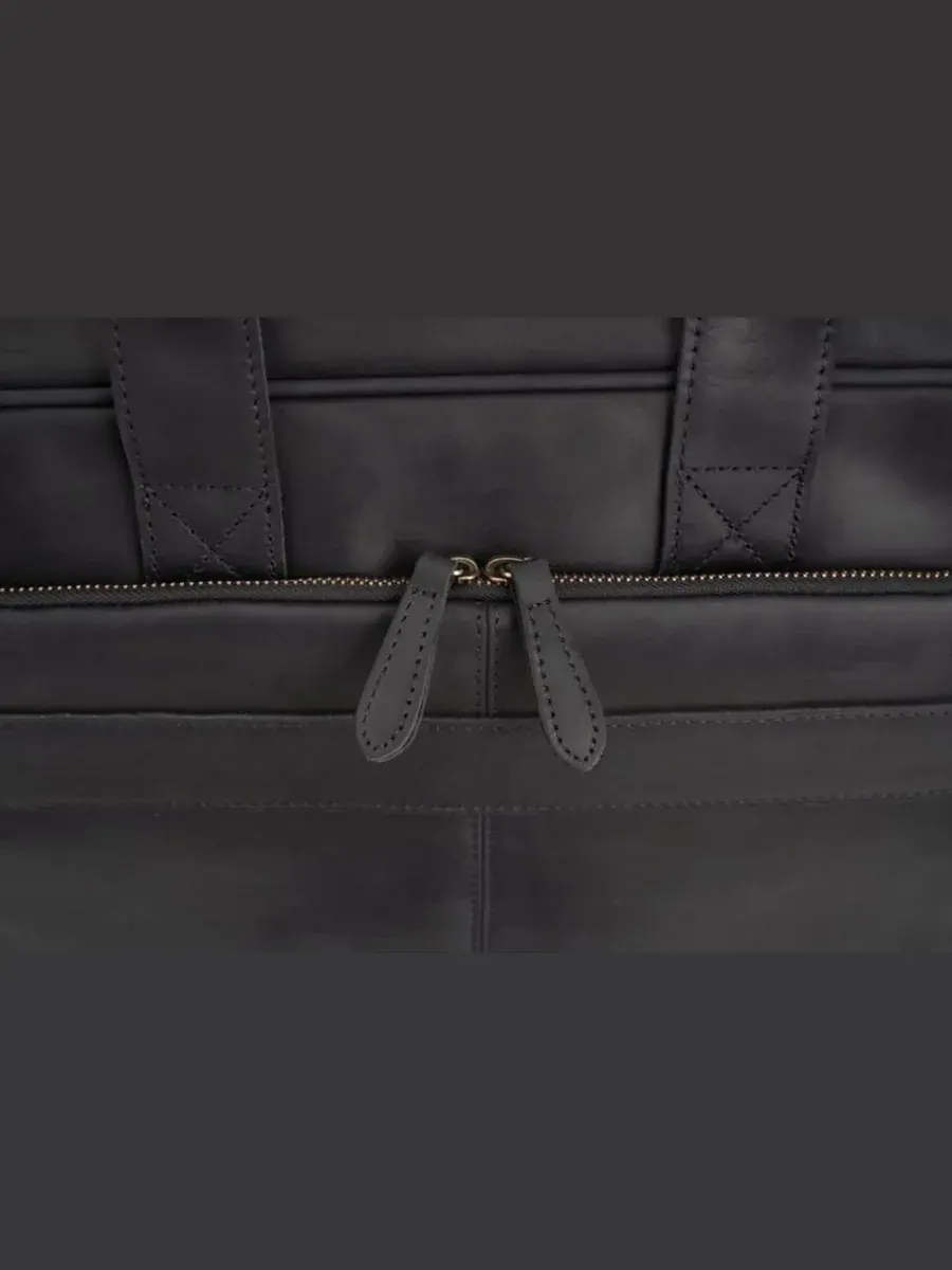 Тонкий кожаный портфель - элегантный и стильный - идеально подходит для повседневного использования — 7