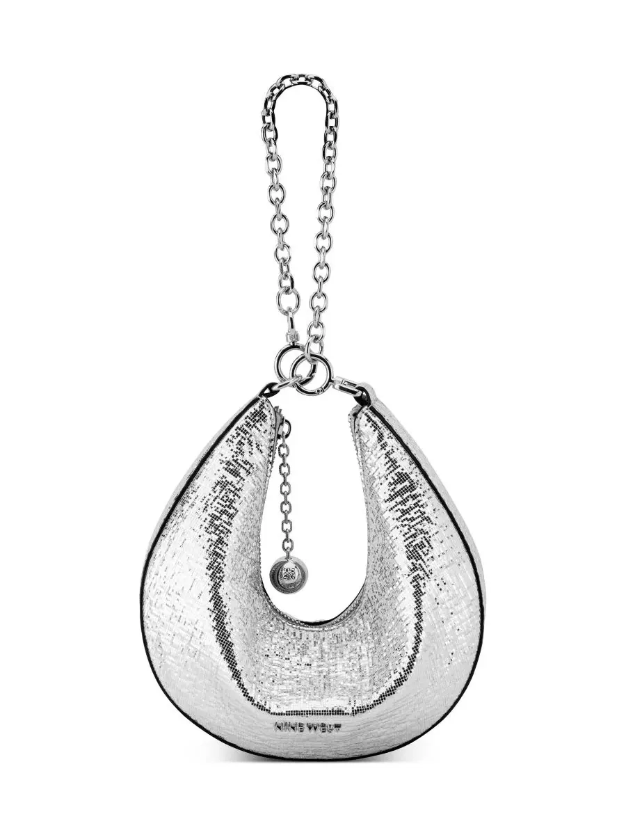 Конвертируемая сумка-кроссбоди Brantlee Nine West — изображение 5 из 10, серебряный