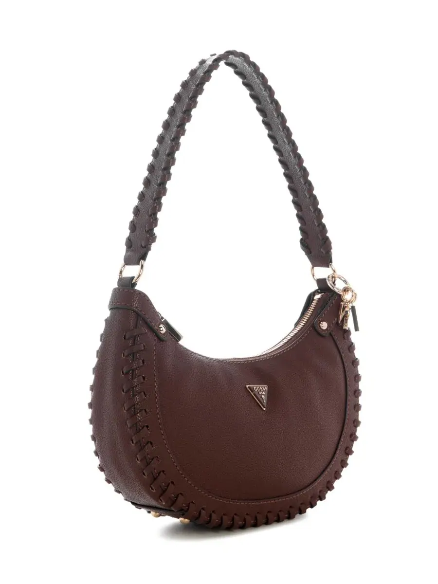 Женская сумка-хобо GUESS Petra Small Hobo Shoulder Handbag — изображение 2 из 4, шоколад
