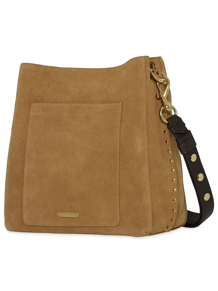 Сумка через плечо из замши с внутренним карманом на молнии Darren Small Suede Shoulder Bag Rebecca — изображение 2 из 3