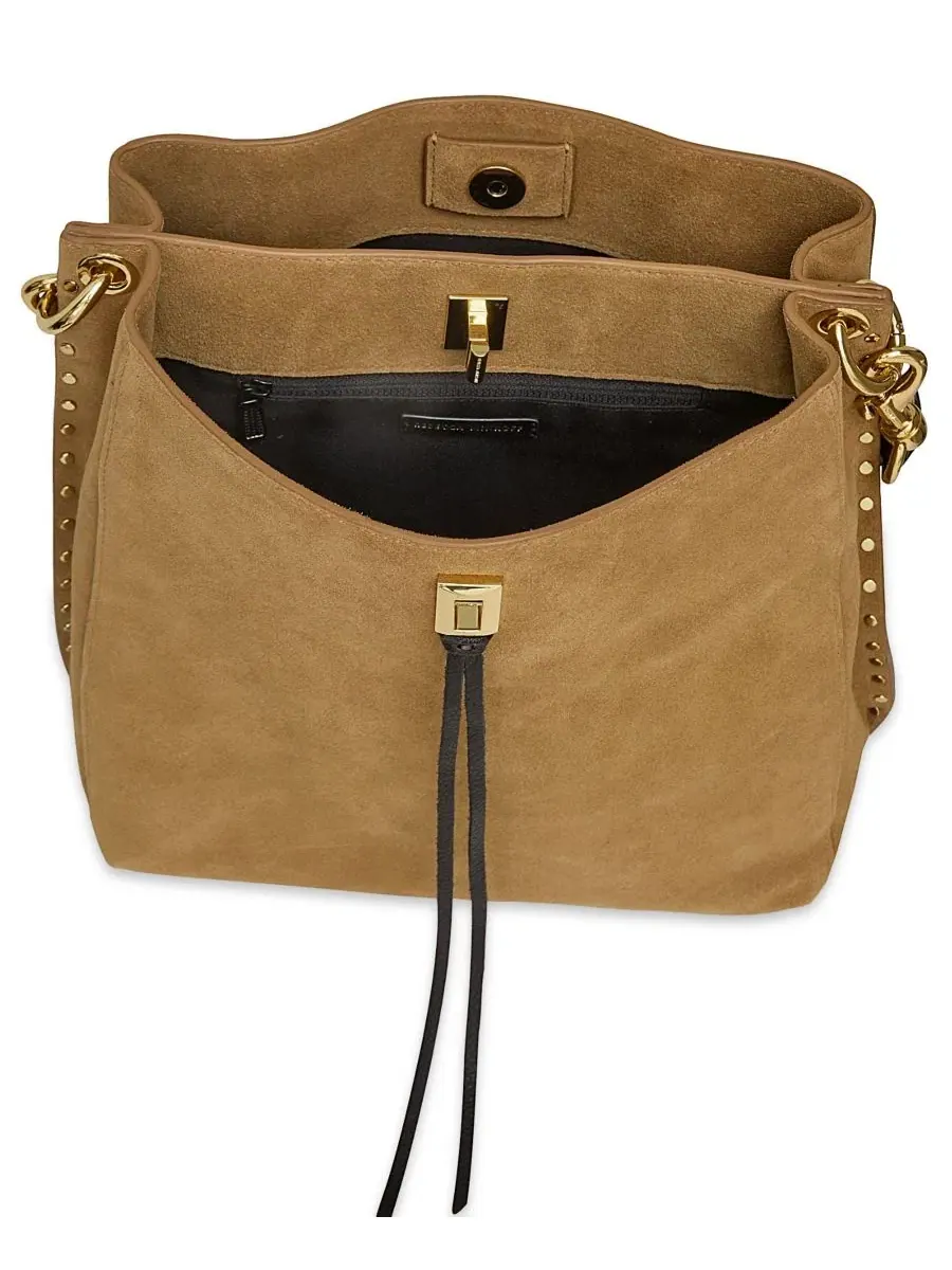 Сумка через плечо из замши с внутренним карманом на молнии Darren Small Suede Shoulder Bag Rebecca — изображение 3 из 3