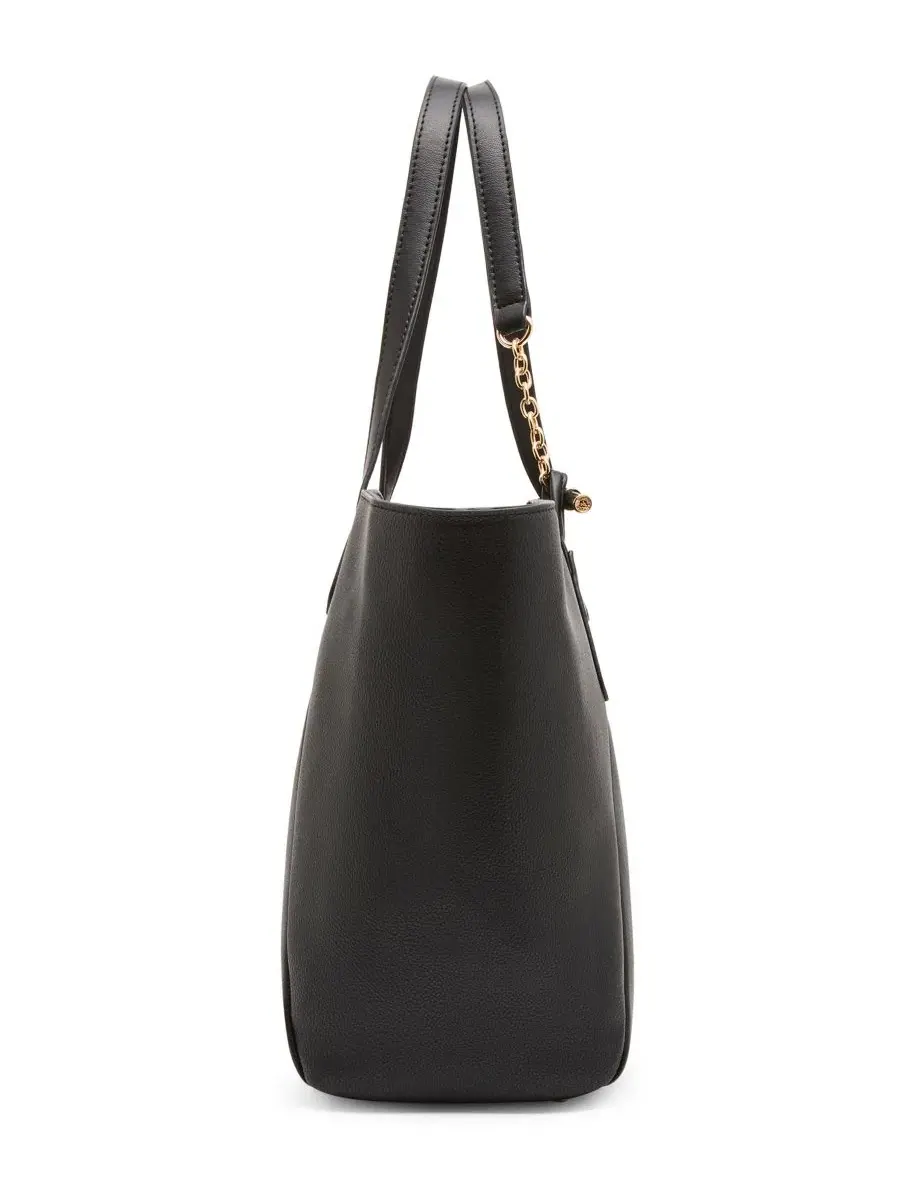 Сумка-тоут с магнитной застежкой, с длинным ремнем Anne Klein — изображение 7 из 7, черный