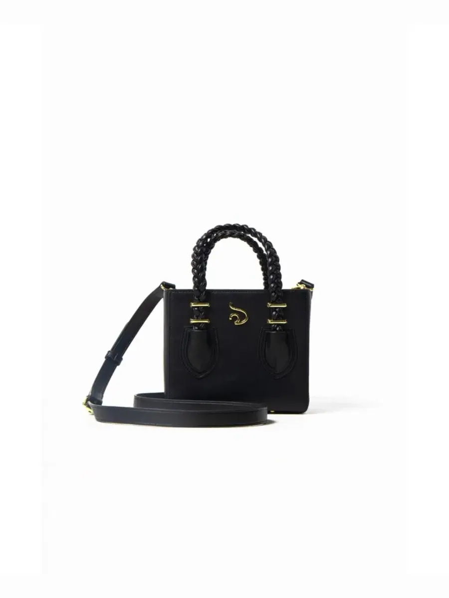 Сумка-тоут с золотой фурнитурой Boxy Tote Mèsan — черный