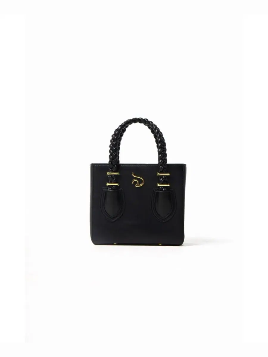 Сумка-тоут с золотой фурнитурой Boxy Tote Mèsan — изображение 4 из 8, черный