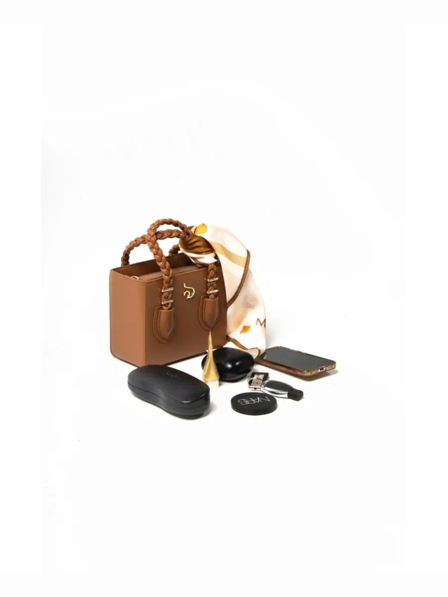 Сумка-тоут Mèsan Boxy Tote — изображение 2 из 9, коричневый