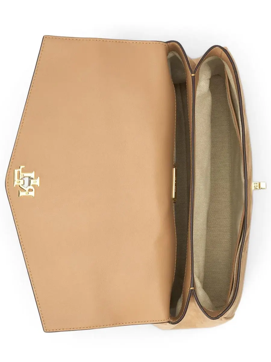 Сумка-шопер Farrah Suede Scarf Trim Medium Soft Satchel Lauren Ralph Lauren — изображение 6 из 7, мульти